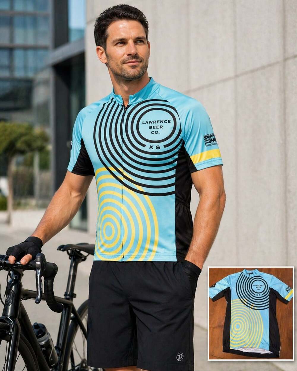 North 40 Supply Co. x Lawrence Beer Co. x The Burger Stand Cycling Jersey SLarge